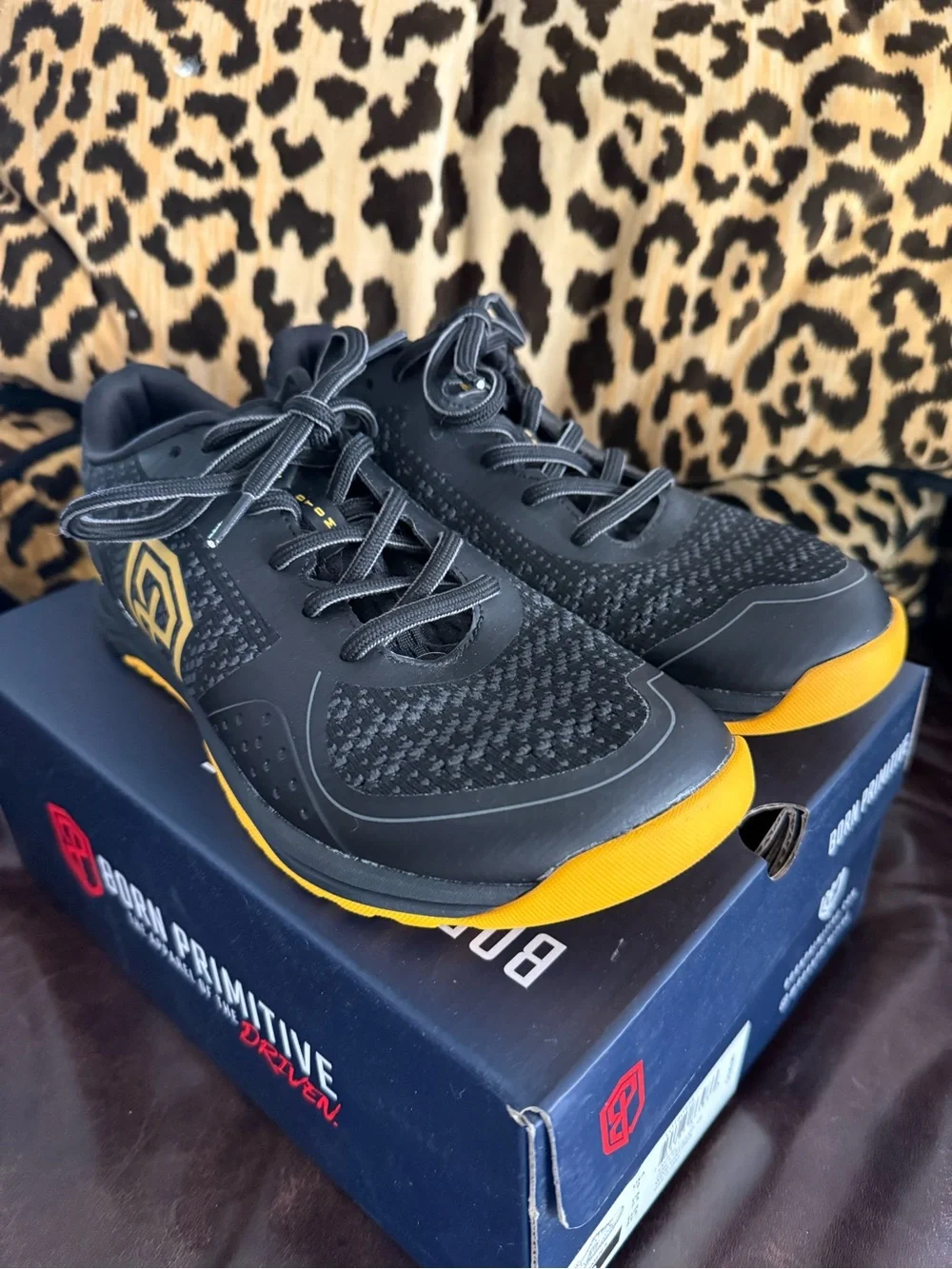 Born Primitive Women’s Training Shoes - Black & Yellow - Picture 1 of 11